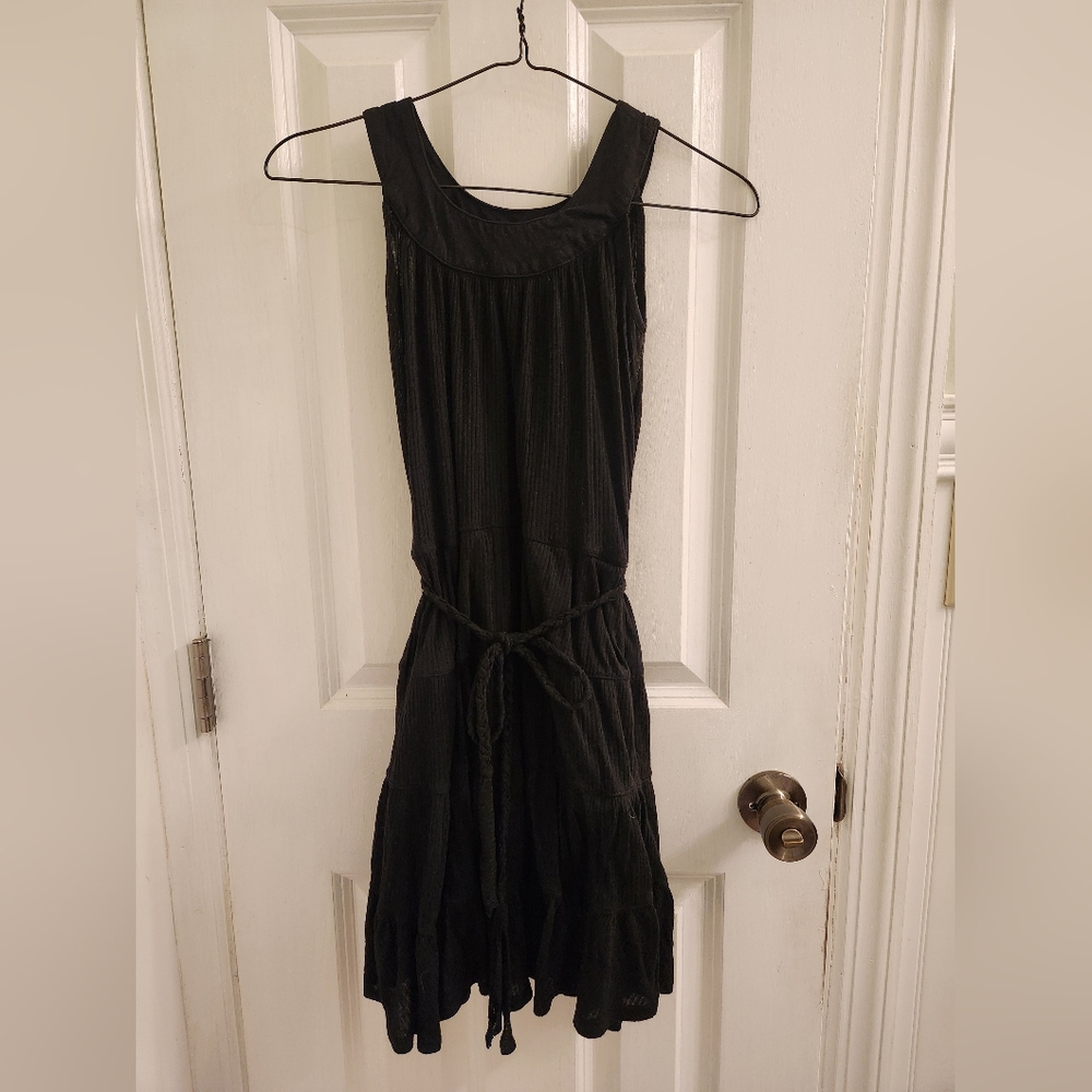 Black Dress with Rope Tie